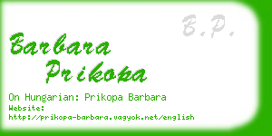 barbara prikopa business card